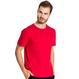 Camiseta Masculina Básica Algodão Premium Vermelha