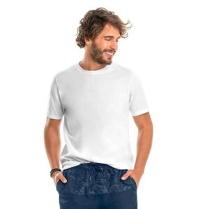 Camiseta Masculina Básica Algodão Premium Branca