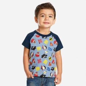 Camiseta Bebê Menino Estampada Liga da Justiça