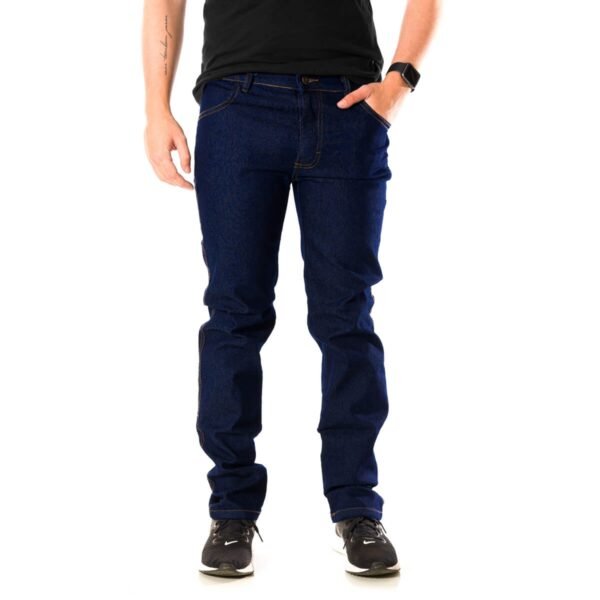 Calça Jeans Masculina Básica Tradicional Elastano