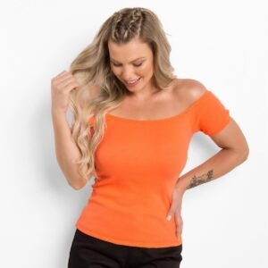 Blusa Ciganinha Feminina Ribana Laranja