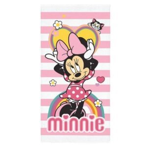 Toalha de Praia Infantil Aveludada Minnie