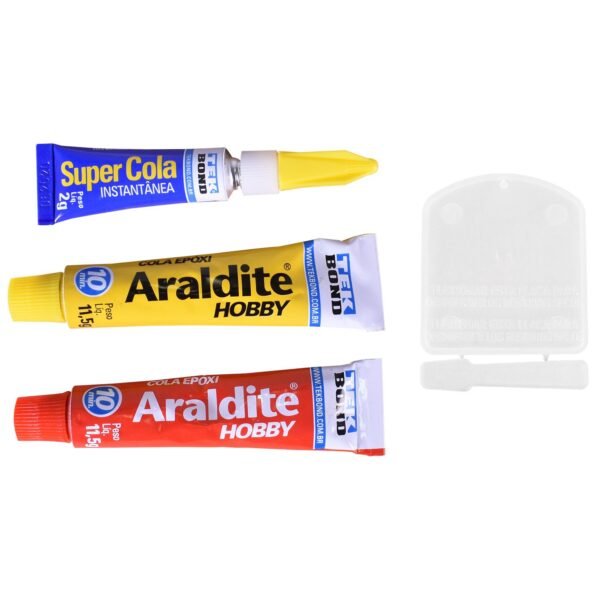 Adesivo Hobby Araldite 23G com Super Cola 2G Tekbond