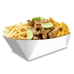 Bandeja | Embalagem para Petiscos e Porções BRANCO - 200 unidades