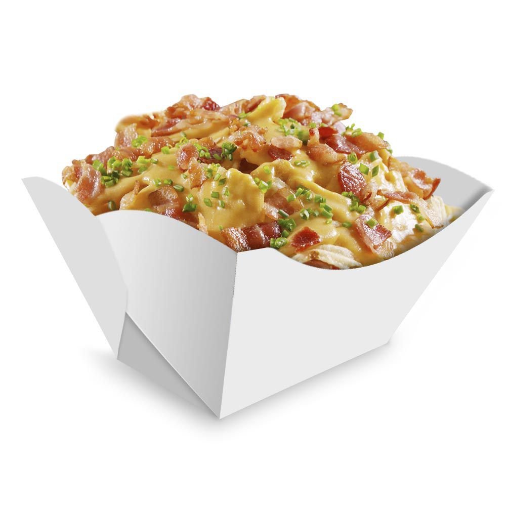 Barquinha | Embalagem para Porções BRANCO - 100 unidades