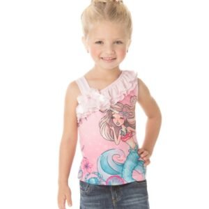 Blusa Infantil Verão Sereia - Quebra Cabeça - 2 - Rosa