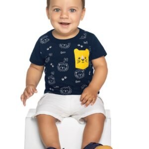 Blusa Bebê Menino Verão, Leão - Rei Rex - M