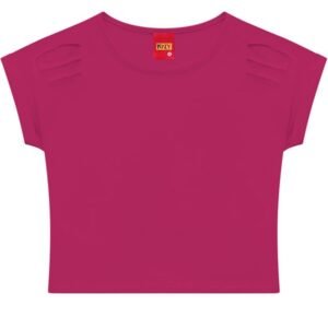 Blusa Infantil Menina, Rosa Neon - Kyly - 6