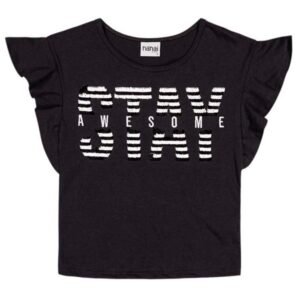 Blusa Infantil, Verão, Detalhe Em Lantejoulas Reversíveis, Preto - Nanai - 6