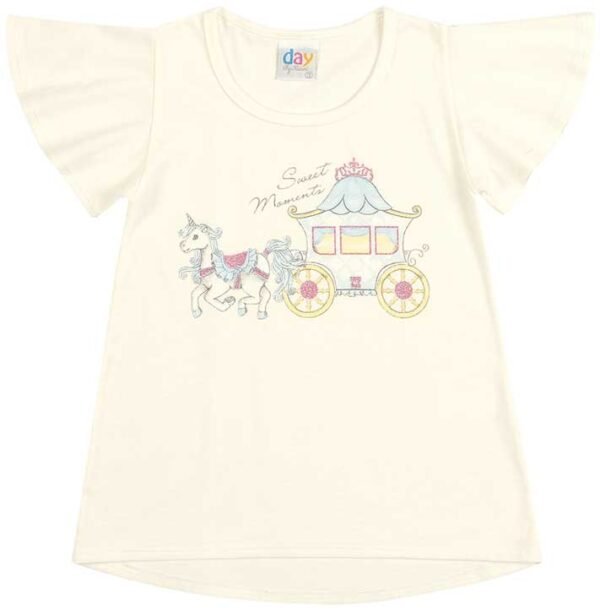 Blusa Infantil Verão Sweet - Kaiani - 8 - Creme