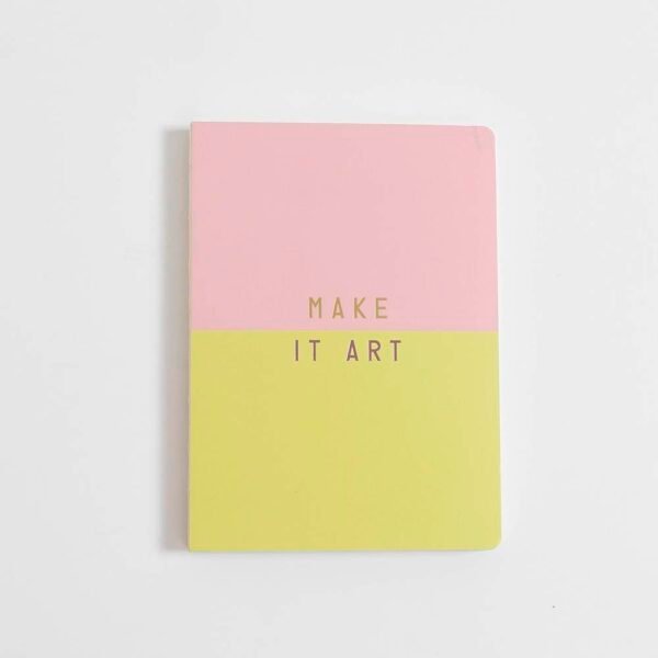 Caderno Rosa e Amarelo Make It Art