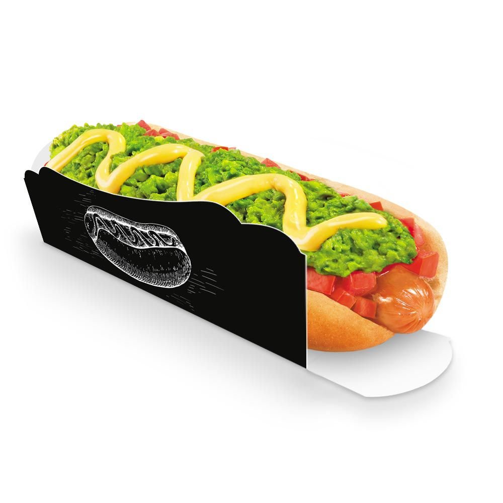 Caixa | Embalagem para Hot Dog 19cm PRETO - 500 unidades