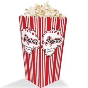 Caixa | Embalagem para Pipoca LISTRADA PEQUENA - 300 unidades