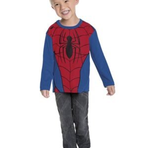 Camiseta Infantil Inverno Spiderman, Produto Oficial - Fakini - 3 - Azul