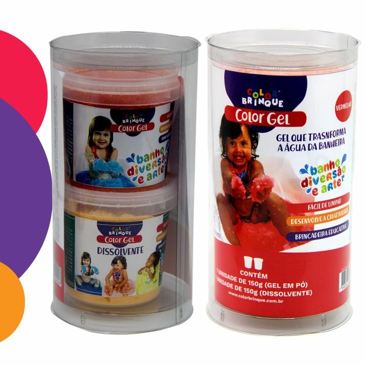 Color Gel - VERMELHO - Transforma a água da banheira em Gel para brincar