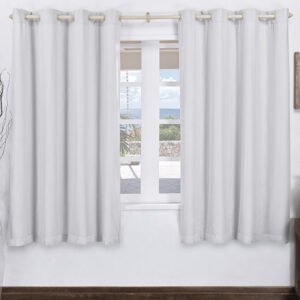 Cortina Corta Luz PVC Com Voal 3,00M x 2,80M Para Varão Simples - Branco