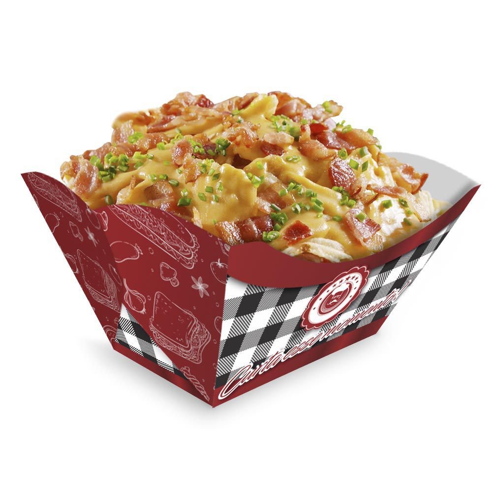 Barquinha | Embalagem para Porções XADREZ - 1.000 unidades