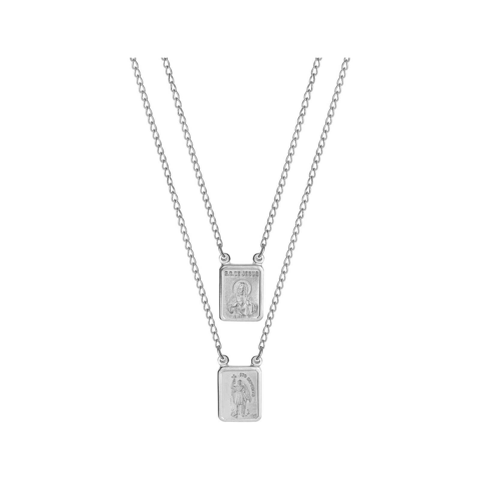 Escapulário Aço Sag. Cor. Jesus / Santo expedito 60cm 2678360