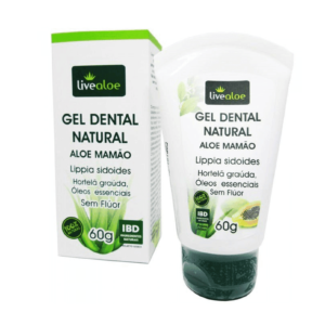 Gel Dental Natural Aloe Mamão LiveAloe 60g