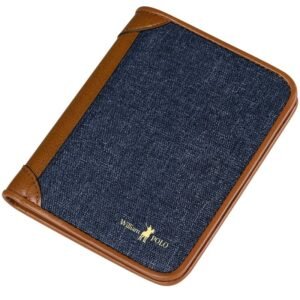 CARTEIRA SLIM WILLIAM POLO ORIGINAL EM COURO LEGÍTIMO MODELO JEANS