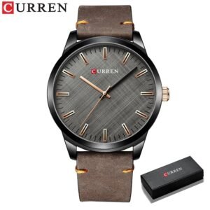 Relógio masculino curren 8386 com pulseira de couro