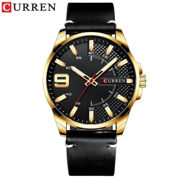 Relógio Masculino Curren 8371 Com Pulseira de Couro