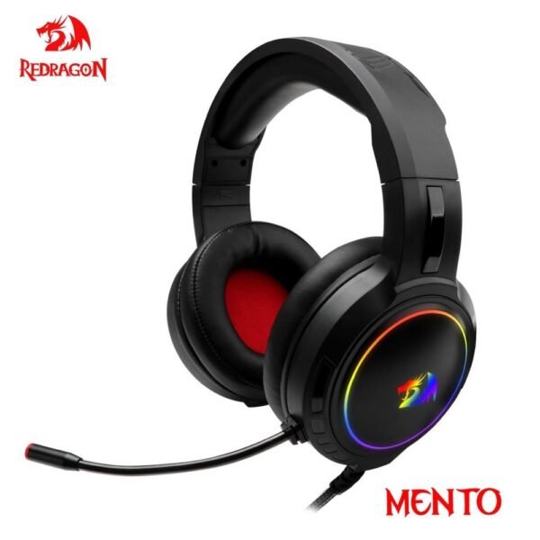 Headset Gamer Redragon Mento Preto RGB H270-RGB