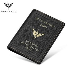 CARTEIRA WILLIAM POLO ORIGINAL EM COURO LEGÍTIMO MODELO PATENT