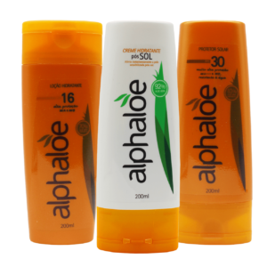 Kit Alphaloe Protetor Solar FPS 30 + Creme Pós Sol e Loção Hidratante FPS 16