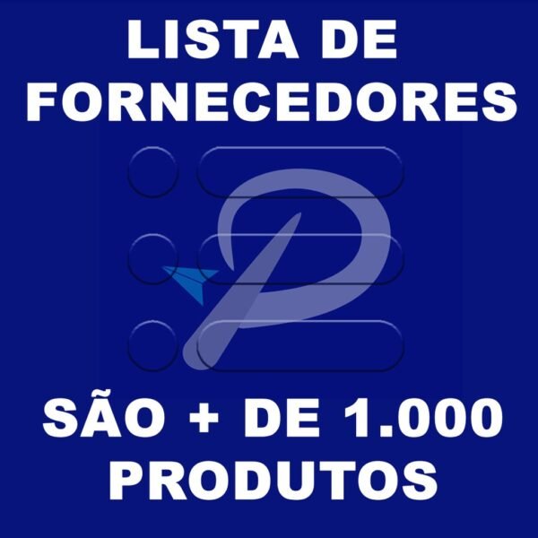 LISTA DE FORNECEDORES