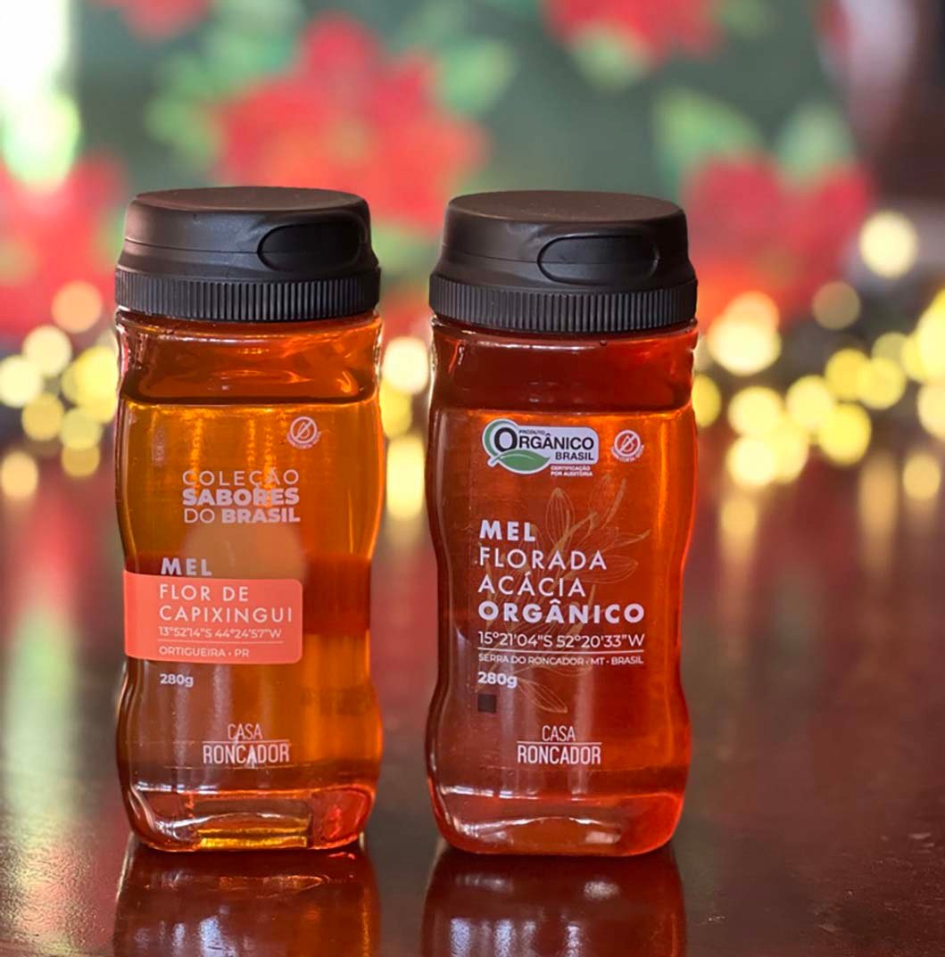 Kit Mel Puro Sabor - Mel de Acácia Orgânico e Mel Florada Capixingui Casa Roncador 280g