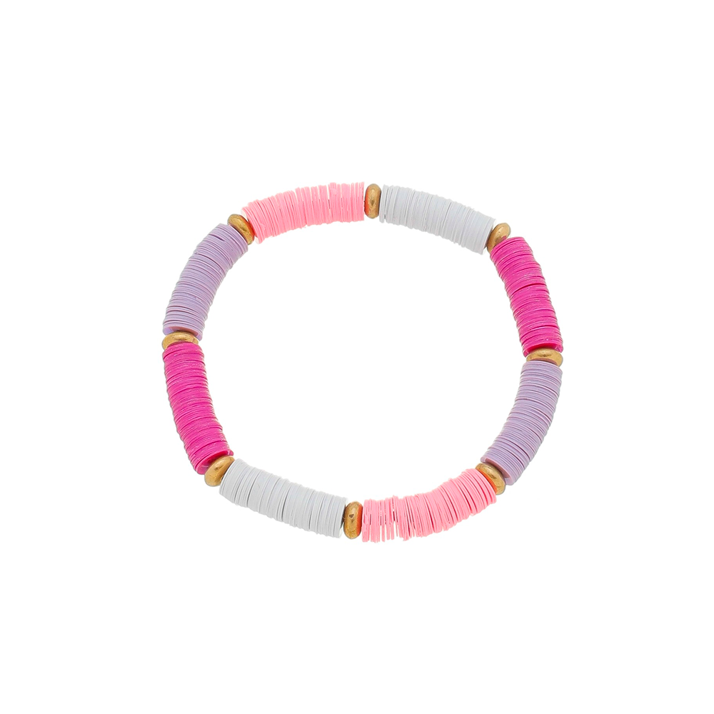 Pulseira De Elástico Com Paetês Coloridos