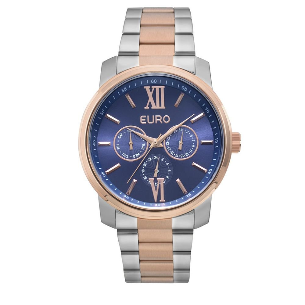 Relógio Euro Multiglow Bicolor Prata e Rose Feminino EU6P29AKETD/5A