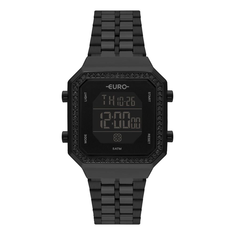 Relógio Feminino Euro Fashion Fit Diamond Preto EUBJK032AC/4P