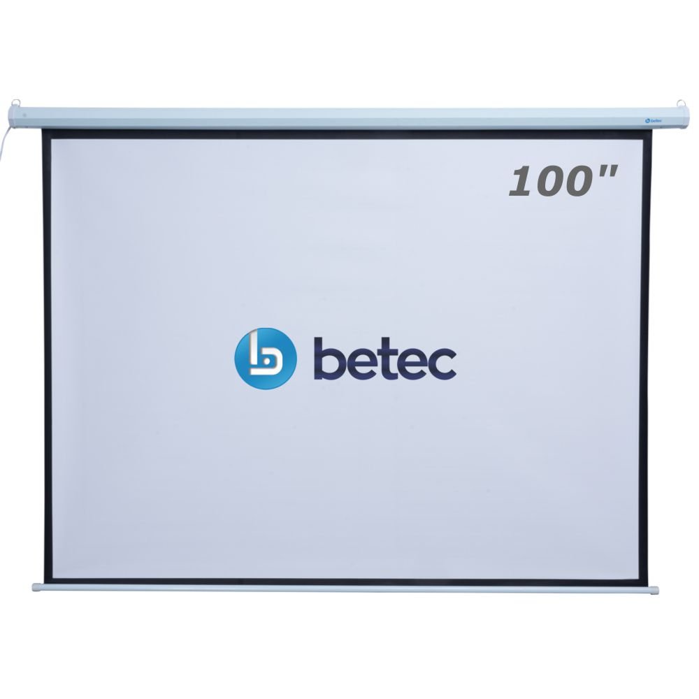 TELA DE PROJEÇÃO ELÉTRICA RETRÁTIL - 100 POLEGADAS - BETEC BT4565 - 110V