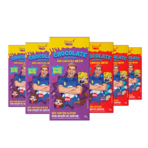 Chocolate ao Leite Luccas Neto 3 Branco + 3 ao Leite