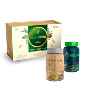 Kit Juju Salimeni: Clorella + Ômega + Drenachá