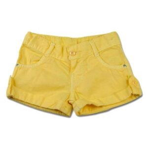 Shorts Infantil de Tela Tinturada - Amarelo 1