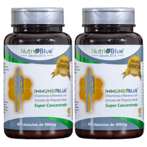 Promoção 2 frascos - Immune Blue - Vitaminas e Minerais com Extrato de Própolis Verde