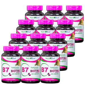 Promoção 12 Frascos - Biotina 60 Caps de 380mg cada