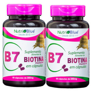 Promoção 2 Frascos - Biotina 60 Caps de 380mg cada