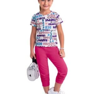 Calça jogger básica infantil menina de moletinho Brandili - 12