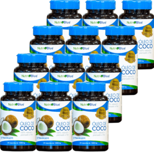 Promoção 12 Frascos - Óleo de Coco Nutriblue