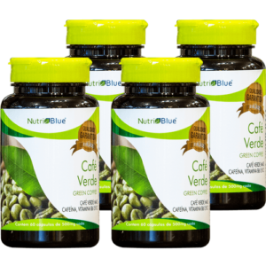 Promoção 4 frascos - Café verde (Green coffee) em Capsulas Nutriblue