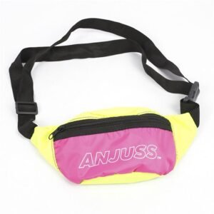 Pochete Neon Escrita Anjuss Verde/Rosa Un