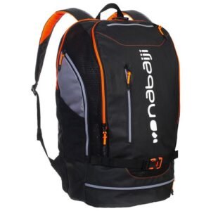 MOCHILA DE NATAÇÃO 40L - Swim backpack 990 40l black blu, no size Preta-laranja UNICO