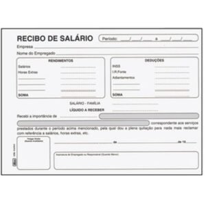 Bloco Recibo De Salario 100fls 15018 Tilibra S/l