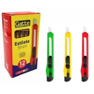 Estilete Estreito Lamina 9mm 12un 11000 Gatte