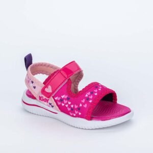 Papete Infantil Feminina Kidy Fly Corações Rosa e Pink