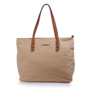 Bolsa Ombro Julie Henri Modern Bege e Marrom - Feminino - UNICO